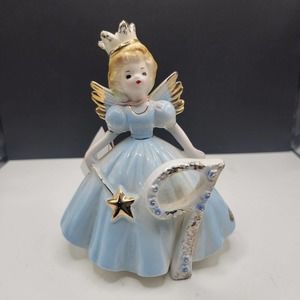 Vintage Josef Original 9 Year Old Birthday Angel Girl With Crown Original Tag